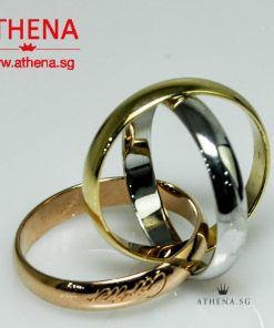 Alternative view of 18K 3 TONE CARTIER TRINITY RING 7.96G [SIZE 51]