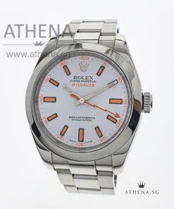 ROLEX OYSTER PERPETUAL MILGAUSS "V" SERIES "WHITE INDEX DIAL" 116400