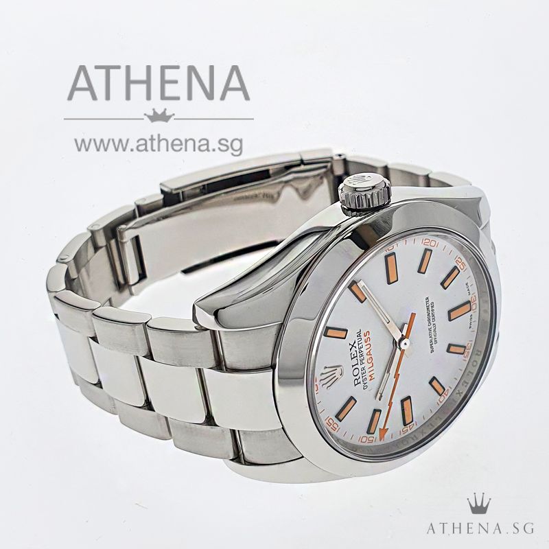 ROLEX OYSTER PERPETUAL MILGAUSS "V" SERIES "WHITE INDEX DIAL" 116400 - Image 2