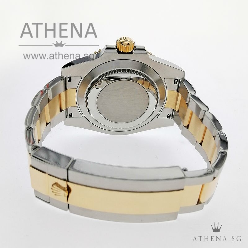 ROLEX YELLOW ROLESOR OYSTER PERPETUAL SUBMARINER DATE CERAMIC "AN" SERIES "BLACK DIAL" WITH BOX & CERT 116613LN - Image 3