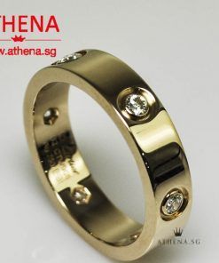 Alternative view of 18K RG CARTIER LOVE RING WITH 6 DIAMOND 9.56G [SIZE 62] [WITH SVC CERT]