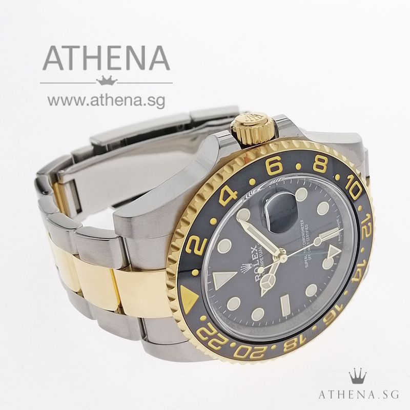 ROLEX YELLOW ROLESOR OYSTER PERPETUAL DATE GMT-MASTER II CERAMIC "AN" SERIES WITH BOX & CERT 116713LN (STILL UNDER AGENT WARRANTY) - Image 2