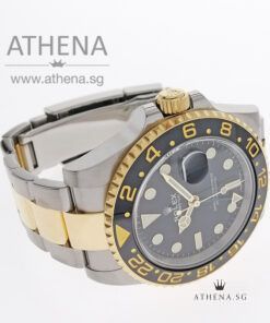 Alternative view of ROLEX YELLOW ROLESOR OYSTER PERPETUAL DATE GMT-MASTER II CERAMIC "G" SERIES WITH BOX & CERT 116713LN