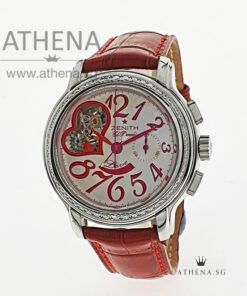 ZENITH LADIES EL PRIMERO CHRONOMASTER OPEN HEART "QUEEN OF LOVE" WITH BOX & CERT 16.1230.4021