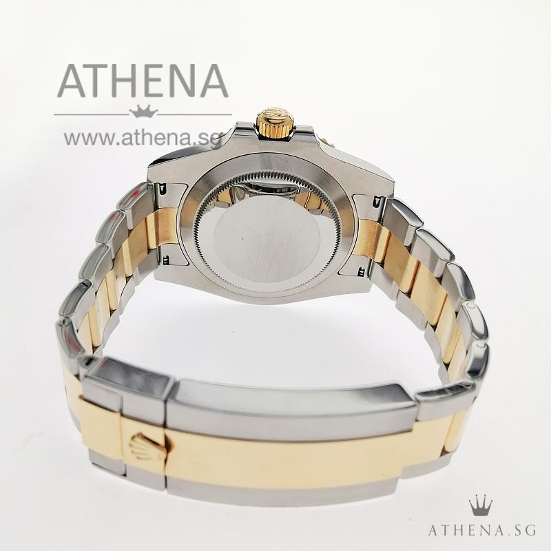 ROLEX YELLOW ROLESOR OYSTER PERPETUAL SUBMARINER DATE CERAMIC "G" SERIES "MATT BLUE DIAL" WITH BOX & CERT 116613LB - Image 3