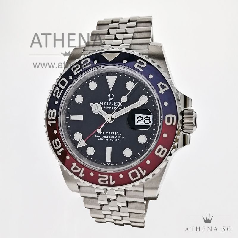 LIKE NEW !!! ROLEX OYSTER PERPETUAL DATE GMT MASTER II CERAMIC "PEPSI" "AN" SERIES WITH BOX & CERT 126710BLRO