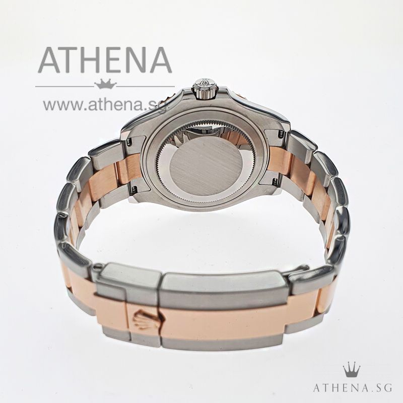 ROLEX EVEROSE ROLESOR OYSTER PERPETUAL DATE YACHT MASTER 37 "CHOCOLATE DIAL" WITH BOX & CERT 268621 - Image 3