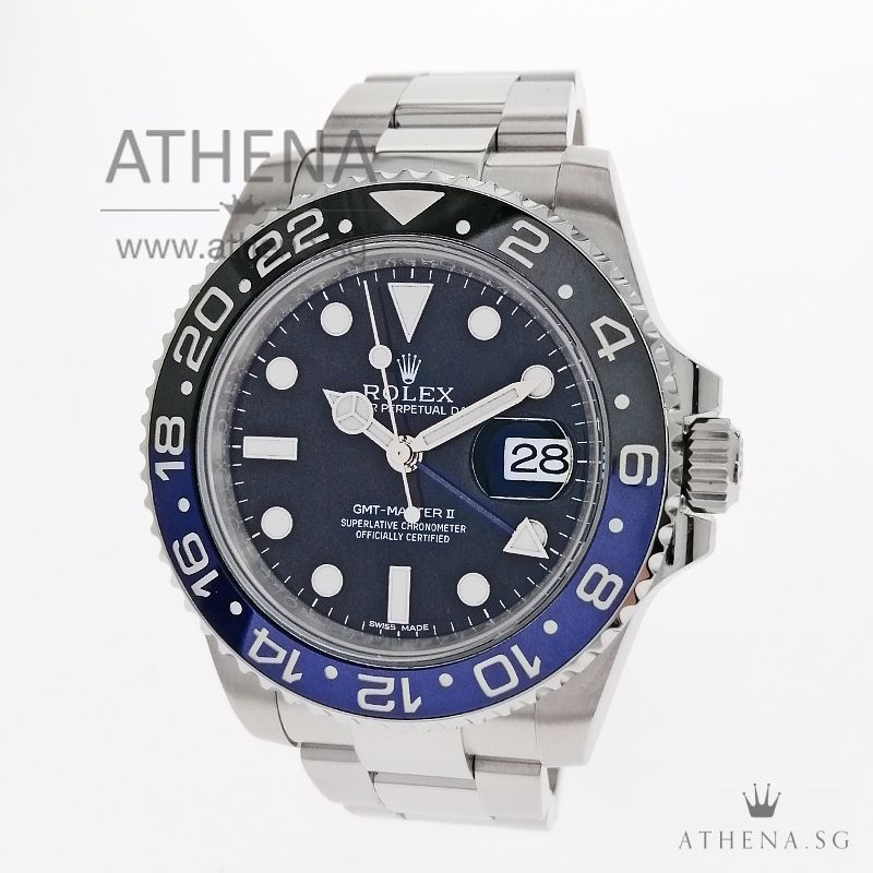 ROLEX OYSTER PERPETUAL DATE GMT MASTER II CERAMIC "BATMAN" "AN" SERIES WITH CERT 116710BLNR