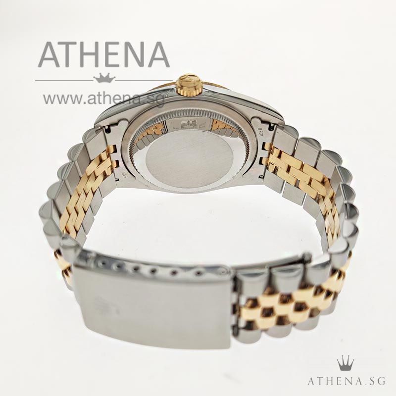 ROLEX "HALF-GOLD" MENS OYSTER PERPETUAL DATEJUST "W"" SERIES "CHAMPAGNE JUBILEE DIAMOND DIAL" 16233 - Image 3