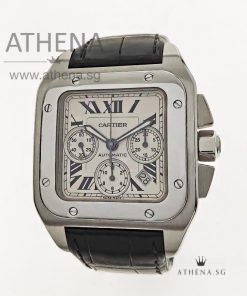 CARTIER SANTOS XL 100 CHRONOGRAPH AUTOMATIC W20090X8 WITH BOX