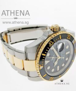 Alternative view of ROLEX YELLOW ROLESOR OYSTER PERPETUAL SUBMARINER CERAMIC DATE "AN" SERIES "BLACK DIAL" WITH BOX & CERT 116613LN (STILL UNDER AGENT WARRANTY)