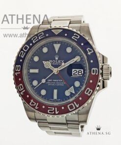 18K WHITE GOLD ROLEX OYSTER PERPETUAL DATE GMT-MASTER II CERAMIC "BLUE DIAL" WITH BOX & CERT 116719BLRO (STILL UNDER AGENT WARRANTY)