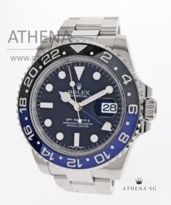 ROLEX OYSTER PERPETUAL DATE GMT MASTER II CERAMIC "BATMAN" "AN" SERIES WITH BOX & CERT 116710BLNR