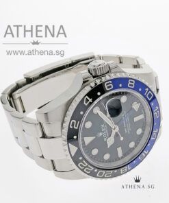 Alternative view of ROLEX OYSTER PERPETUAL DATE GMT MASTER II CERAMIC "BATMAN" "AN" SERIES WITH BOX & CERT 116710BLNR