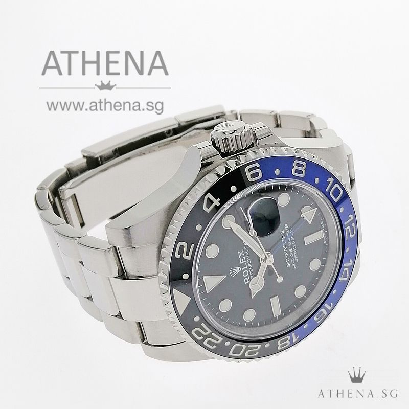 ROLEX OYSTER PERPETUAL DATE GMT MASTER II CERAMIC "BATMAN" "AN" SERIES WITH BOX & CERT 116710BLNR - Image 2
