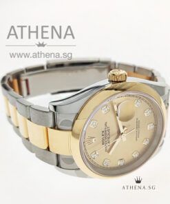 Alternative view of UNWORN !!! ROLEX YELLOW ROLESOR OYSTER PERPETUAL DATEJUST 36 "AN" SERIES "CHAMPAGNE DIAMONDS DIAL" WITH BOX & CERT 126203