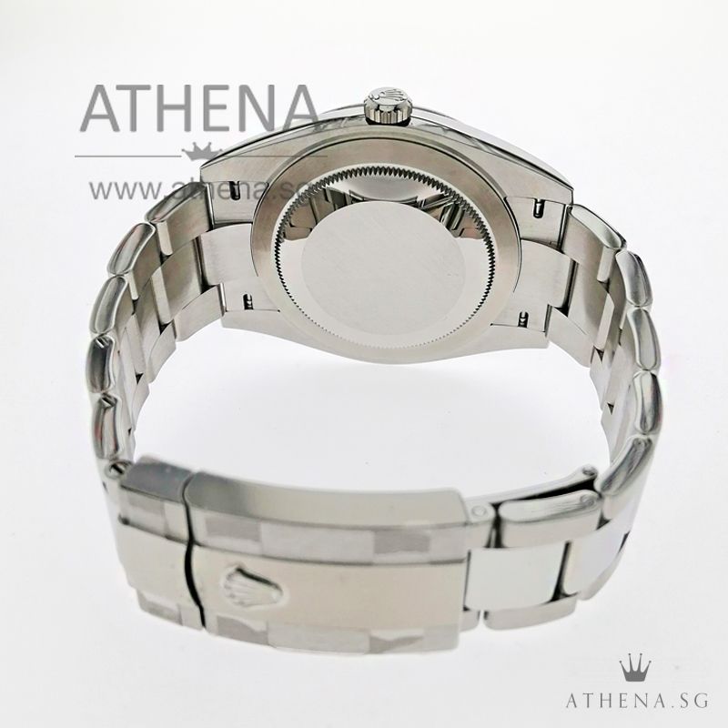 LIKE NEW !!! ROLEX MENS OYSTER PERPETUAL DATEJUST 41 "AN" SERIES "BLUE INDEX DIAL" WITH BOX & CERT 126300 (STILL UNDER AGENT WARRANTY) - Image 3