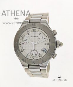 CARTIER MUST DE 21 CHRONOSCAPH QUARTZ "WHITE CARTIER MOTIF DIAL" W10197U2