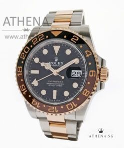 LIKE NEW!!! ROLEX EVEROSE ROLESOR OYSTER PERPETUAL GMT-MASTER II CERAMIC "ROOT BEER" WITH BOX & CERT 126711CHNR