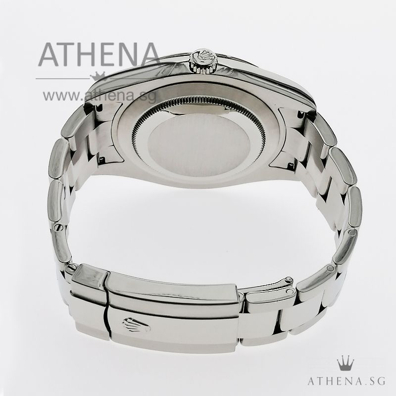 ROLEX MENS OYSTER PERPETUAL DATEJUST 41 "AN" SERIES "BLACK INDEX DIAL" WITH BOX & CERT 116334 - Image 3