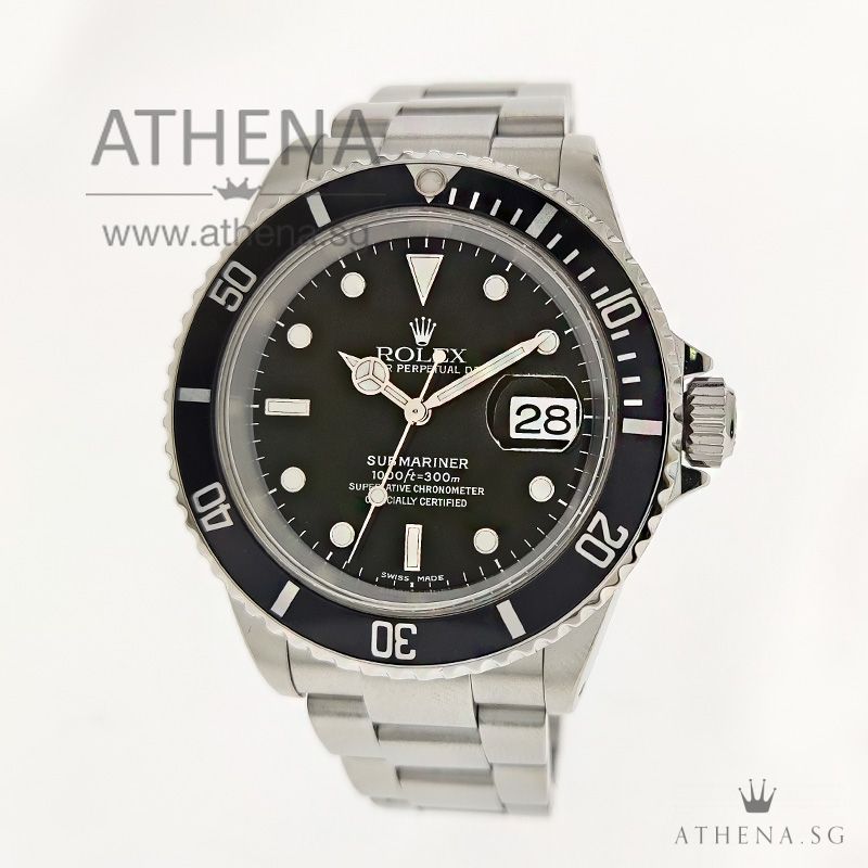 ROLEX OYSTER PERPETUAL SUBMARINER DATE "Y" SERIES "BLACK DIAL" 16610