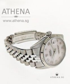 Alternative view of ROLEX MID-SIZE OYSTER PERPETUAL DATEJUST "Y" SERIES "PINK MOP ARABIC" 78274