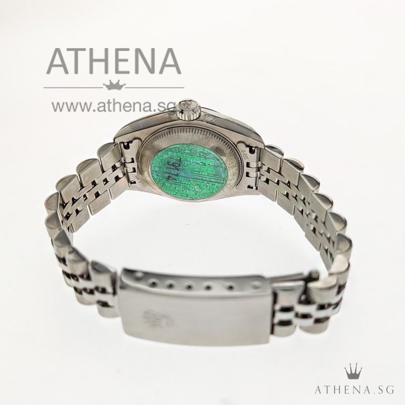 ROLEX LADIES OYSTER PERPETUAL DATEJUST "F" SERIES " WHITE MOP DIAMONDS DIAL" 79174 - Image 3