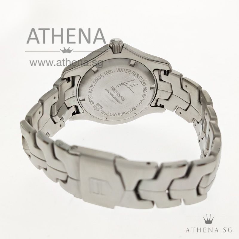 TAG HEUER LINK AUTOMATIC "SILVER GREY DIAL" TIGER WOODS LIMITED EDITION 5500 PCS WJF2113 - Image 3