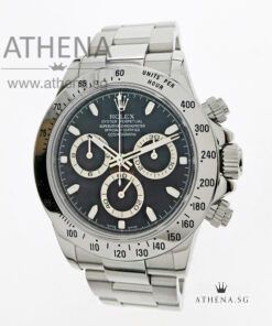 ROLEX OYSTER PERPETUAL COSMOGRAPH DAYTONA "V" SERIES " BLACK INDEX DIAL" WITH BOX & CERT 116520