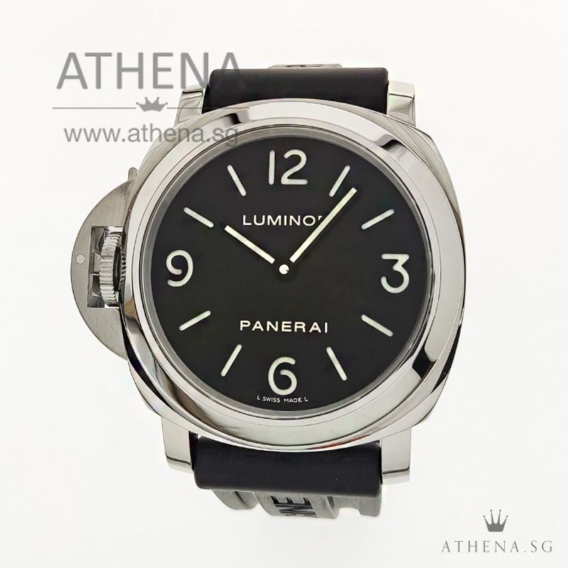 PANERAI LUMINOR BASE LEFT DESTRO MANUAL WINDING "BLACK SANDWICHES DIAL" WITH BOX & CERT PAM 219