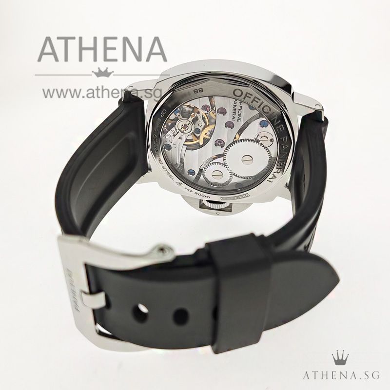 PANERAI LUMINOR BASE LEFT DESTRO MANUAL WINDING "BLACK SANDWICHES DIAL" WITH BOX & CERT PAM 219 - Image 3