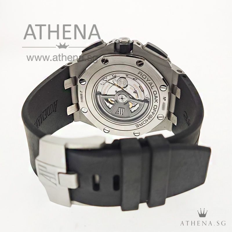 AUDEMARS PIGUET ROYAL OAK OFFSHORE NOVELTY "SILVER MEGA TAPISSERIE DIAL" WITH BOX & CERT 26400SO.OO.A002CA.01 - Image 3