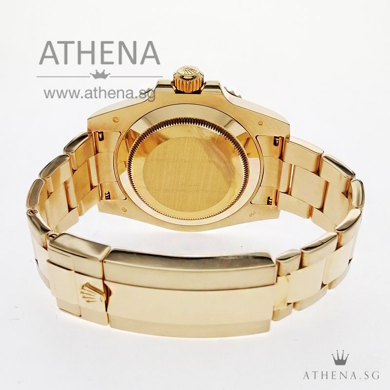 18K YELLOW GOLD ROLEX OYSTER PERPETUAL SUBMARINER DATE CERAMIC "AN" SERIES "BLUE DIAL" WITH BOX & CERT 116618LB - Image 3