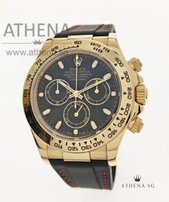 18K YELLOW GOLD ROLEX COSMOGRAPH DAYTONA "P" SERIES "BLACK INDEX DIAL" WITH BOX & CERT 116518