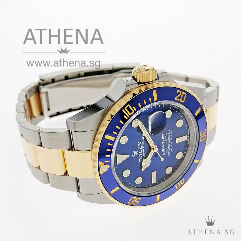 UNWORN !!! ROLEX YELLOW ROLESOR OYSTER PERPETUAL BLUE SUBMARINER DATE 41 "AN" SERIES " ROYAL BLUE DIAL" WITH BOX & CERT 126613LB - Image 2