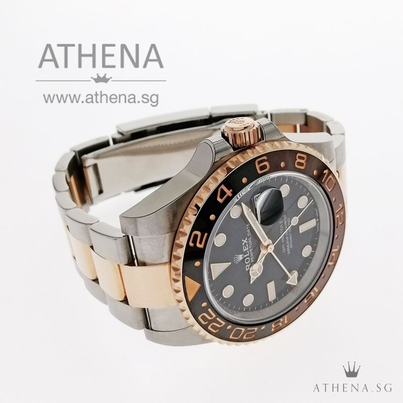 ROLEX EVEROSE ROLESOR OYSTER PERPETUAL GMT-MASTER II CERAMIC "ROOT BEER" WITH BOX & CERT 126711CHNR (STILL UNDER AGENT WARRANTY) - Image 2