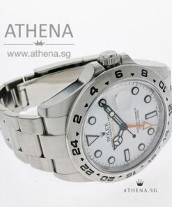 Alternative view of ROLEX OYSTER PERPETUAL DATE / EXPLORER II "AN" SERIES "WHITE POLAR DIAL" WITH BOX & CERT 216570 [STILL UNDER AGENT WARRANTY]