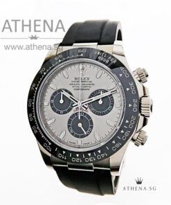 18K WHITE GOLD ROLEX COSMOGRAPH DAYTONA OYSTERFLEX "AN" SERIES "SILVER PANDA DIAL" WITH BOX & CERT 116519LN (STILL UNDER AGENT WARRANTY)