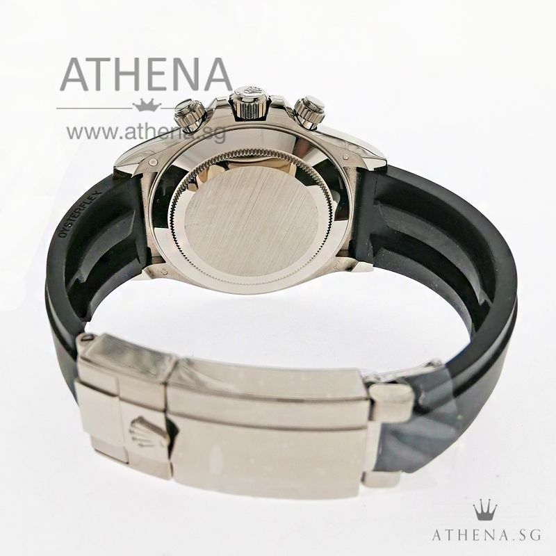 18K WHITE GOLD ROLEX COSMOGRAPH DAYTONA OYSTERFLEX "AN" SERIES "SILVER PANDA DIAL" WITH BOX & CERT 116519LN (STILL UNDER AGENT WARRANTY) - Image 2