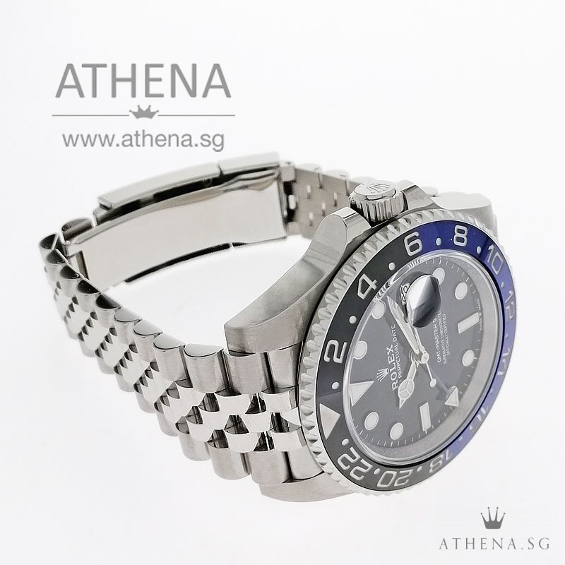 LIKE NEW !!! ROLEX OYSTER PERPETUALDATE GMT MASTER II CERAMIC "BATGIRL" "AN" SERIES WITH BOX & CERT 126710BLNR - Image 2