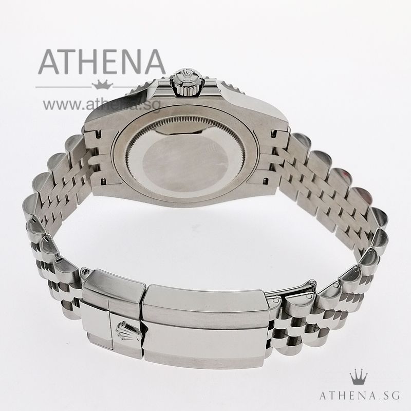 LIKE NEW !!! ROLEX OYSTER PERPETUALDATE GMT MASTER II CERAMIC "BATGIRL" "AN" SERIES WITH BOX & CERT 126710BLNR - Image 3