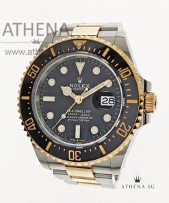 LIKE NEW !!! ROLEX YELLOW ROLESOR OYSTER PERPETUAL DATE SEA-DWELLER 43 "AN" SERIES "BLACK DIAL" WITH BOX & CERT 126603 (STILL UNDER AGENT WARRANTY)