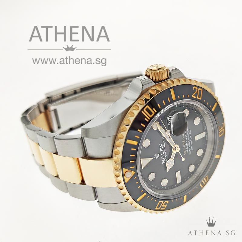 LIKE NEW !!! ROLEX YELLOW ROLESOR OYSTER PERPETUAL DATE SEA-DWELLER 43 "AN" SERIES "BLACK DIAL" WITH BOX & CERT 126603 (STILL UNDER AGENT WARRANTY) - Image 2
