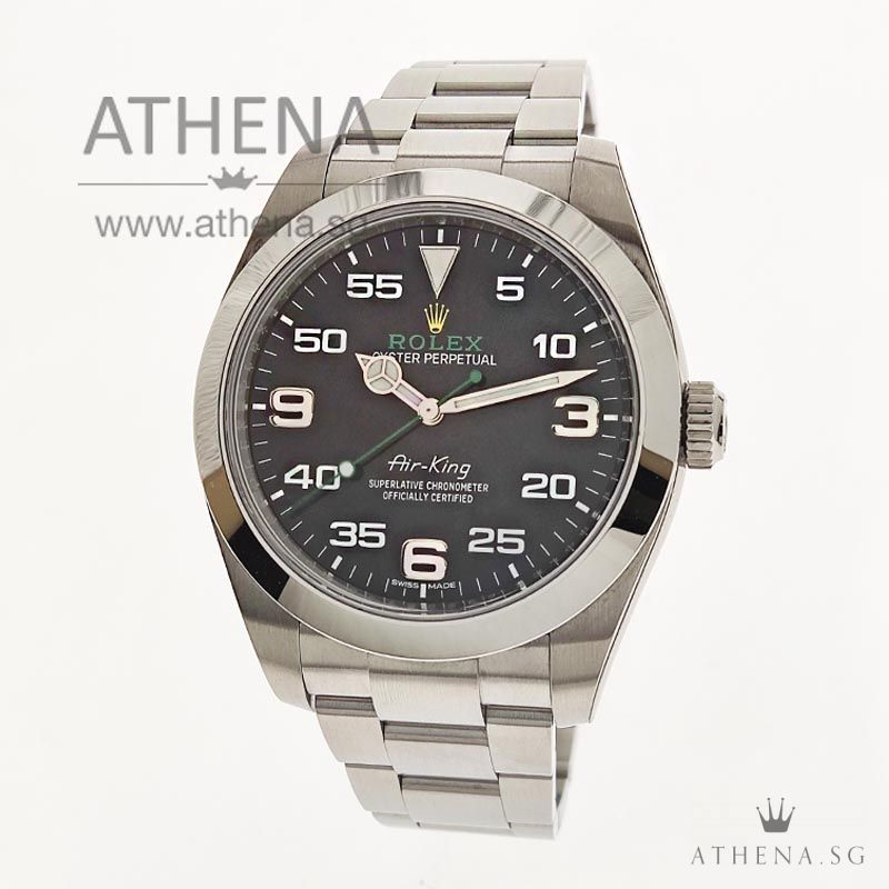 ROLEX OYSTER PERPETUAL AIR-KING "AN" SERIES "BLACK DIAL" WITH BOX & CERT 116900 (STILL UNDER AGENT WARRANTY)