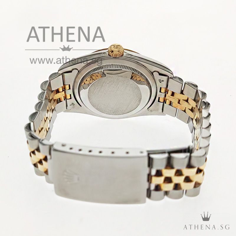 ROLEX "HALF-GOLD" MENS OYSTER PERPETUAL DATEJUST "T" SERIES "WHITE DIAMOND DIAL" 16233 - Image 3