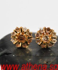 20K Y/G ANTIQUE INTAN DESIGN EARSTUD 3.11G