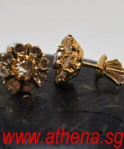 Alternative view of 20K Y/G ANTIQUE INTAN DESIGN EARSTUD 3.11G