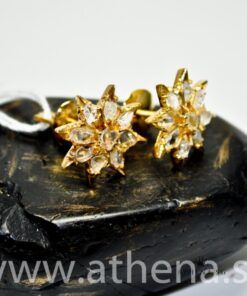 Alternative view of 18K YG ANTIQUE DESIGN INTAN EARSTUD 4.21G