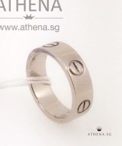 18K WHITE GOLD CARTIER LOVE RING 7.32G [SIZE 53]