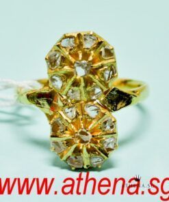 Alternative view of 20K YG ANTIQUE DESIGN INTAN RING 4.27G (SIZE 20.5) [NETT $1,000.00]